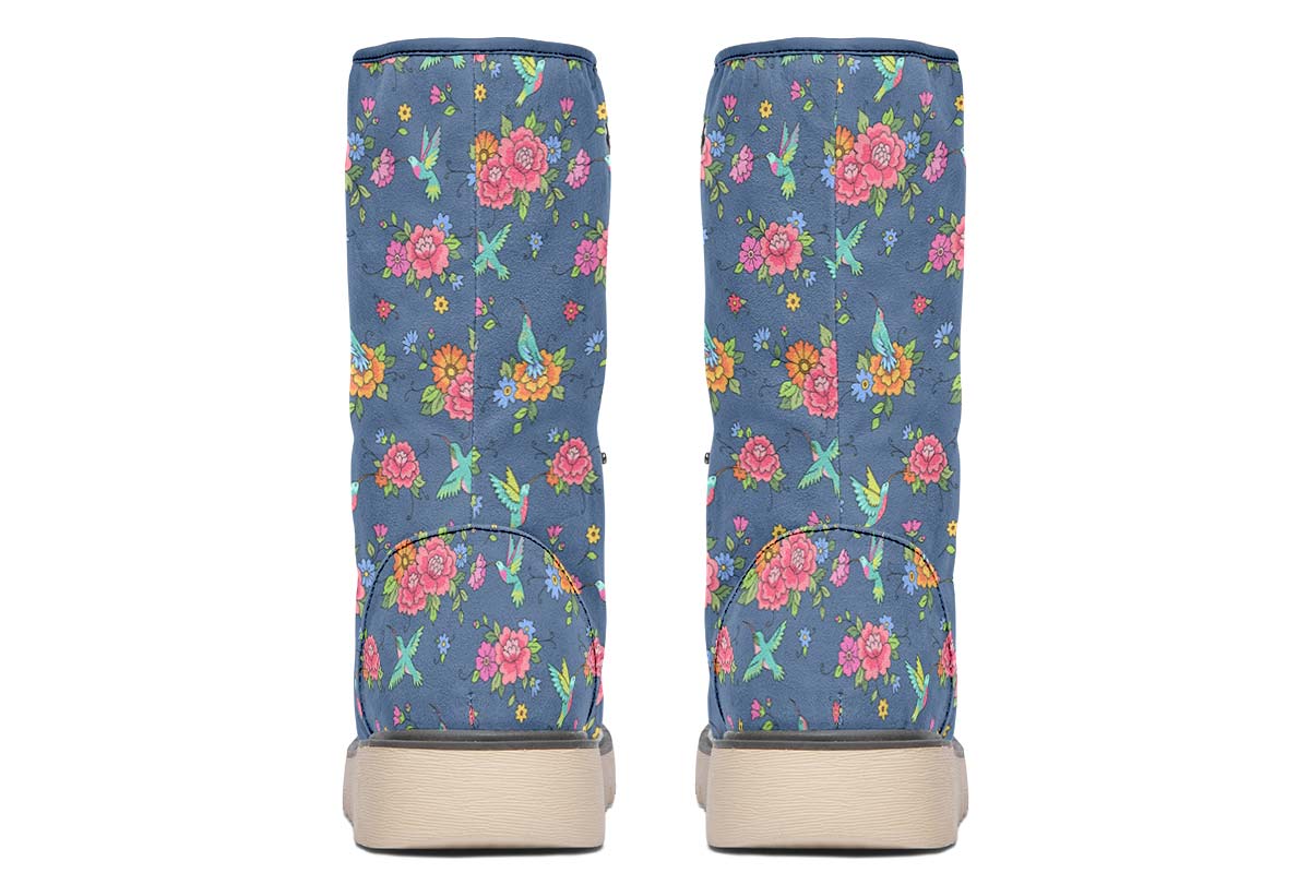 Cute Hummingbirds Pattern Polar Vibe Boots