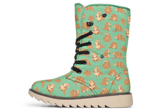 Cute Pangolin Pattern Polar Vibe Boots
