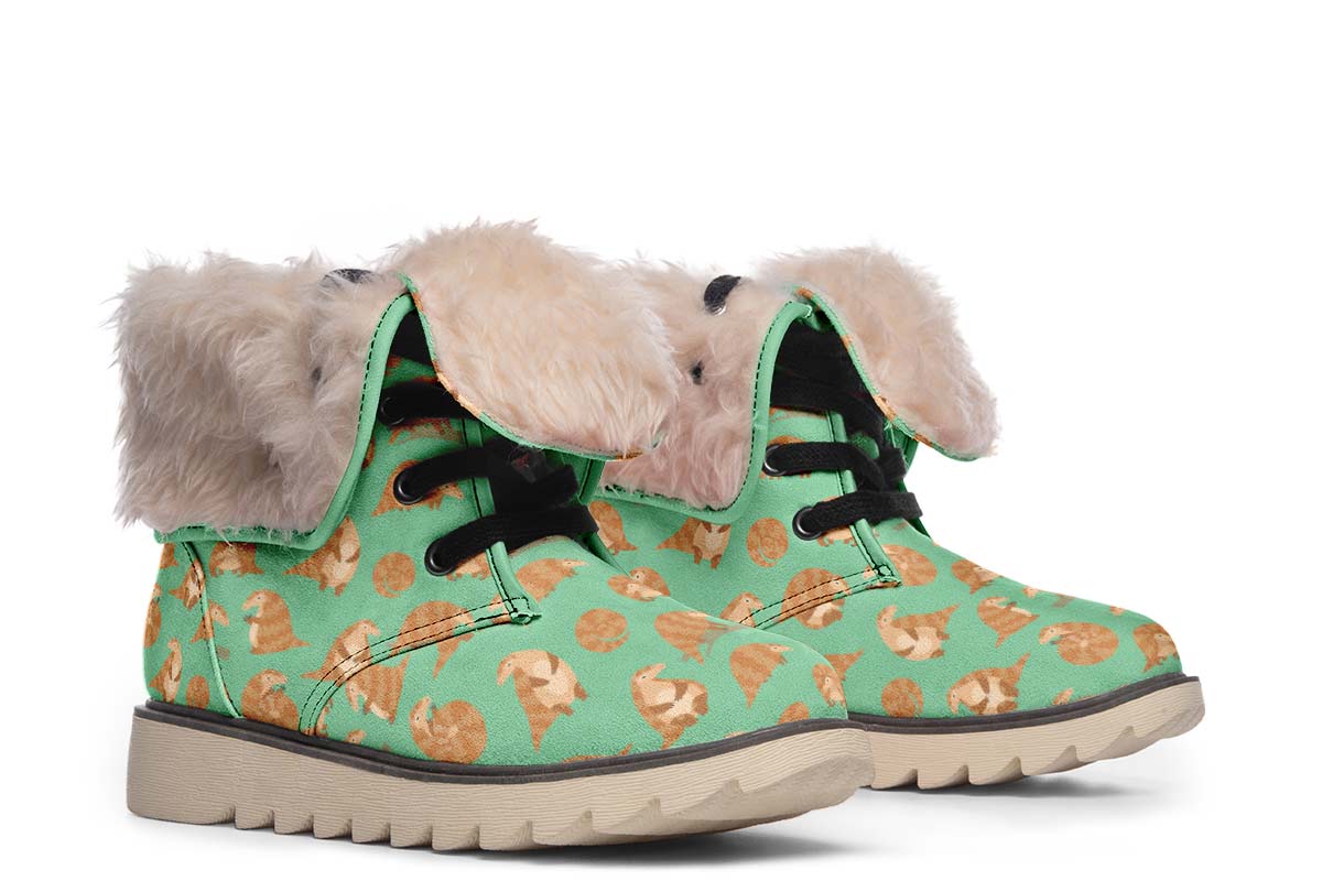 Cute Pangolin Pattern Polar Vibe Boots