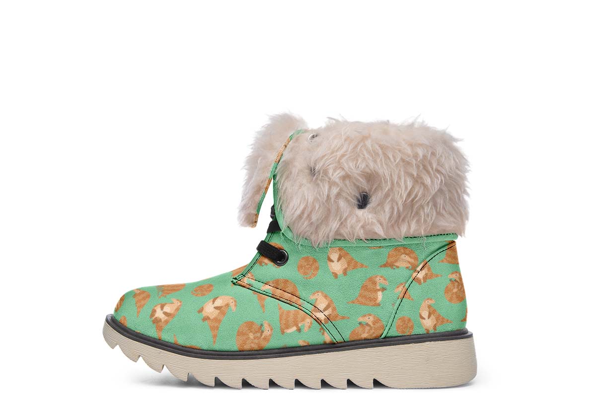 Cute Pangolin Pattern Polar Vibe Boots