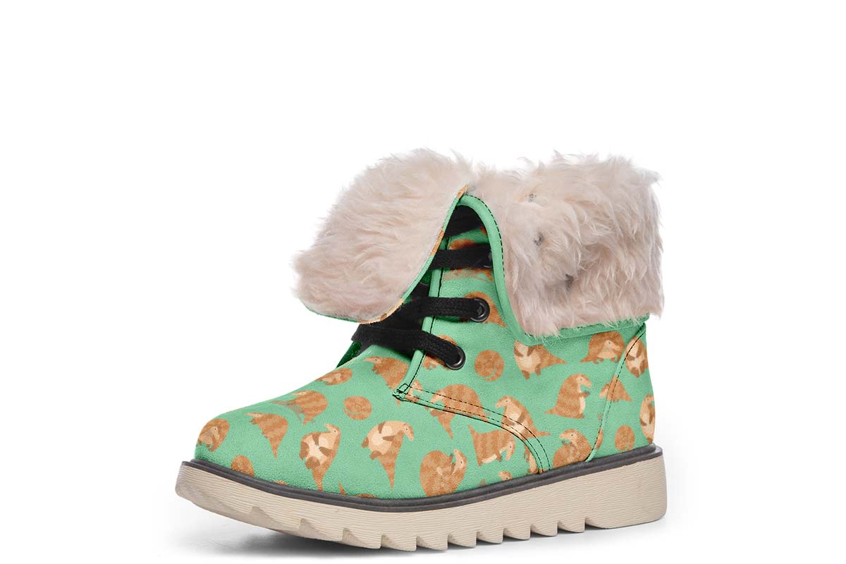 Cute Pangolin Pattern Polar Vibe Boots