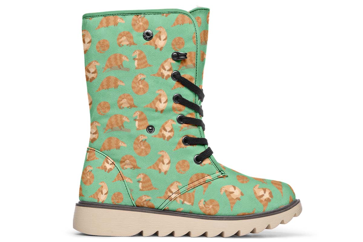 Cute Pangolin Pattern Polar Vibe Boots