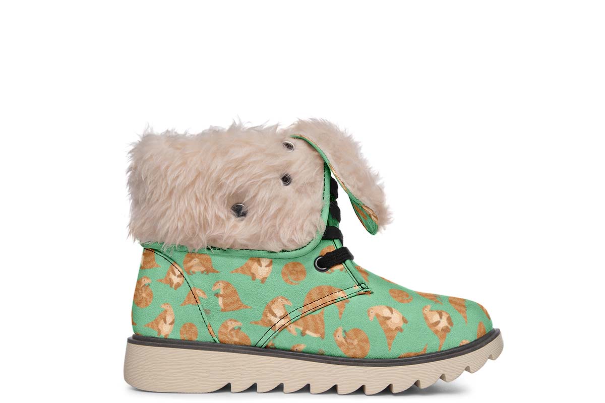 Cute Pangolin Pattern Polar Vibe Boots