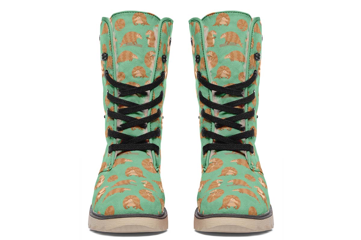 Cute Pangolin Pattern Polar Vibe Boots