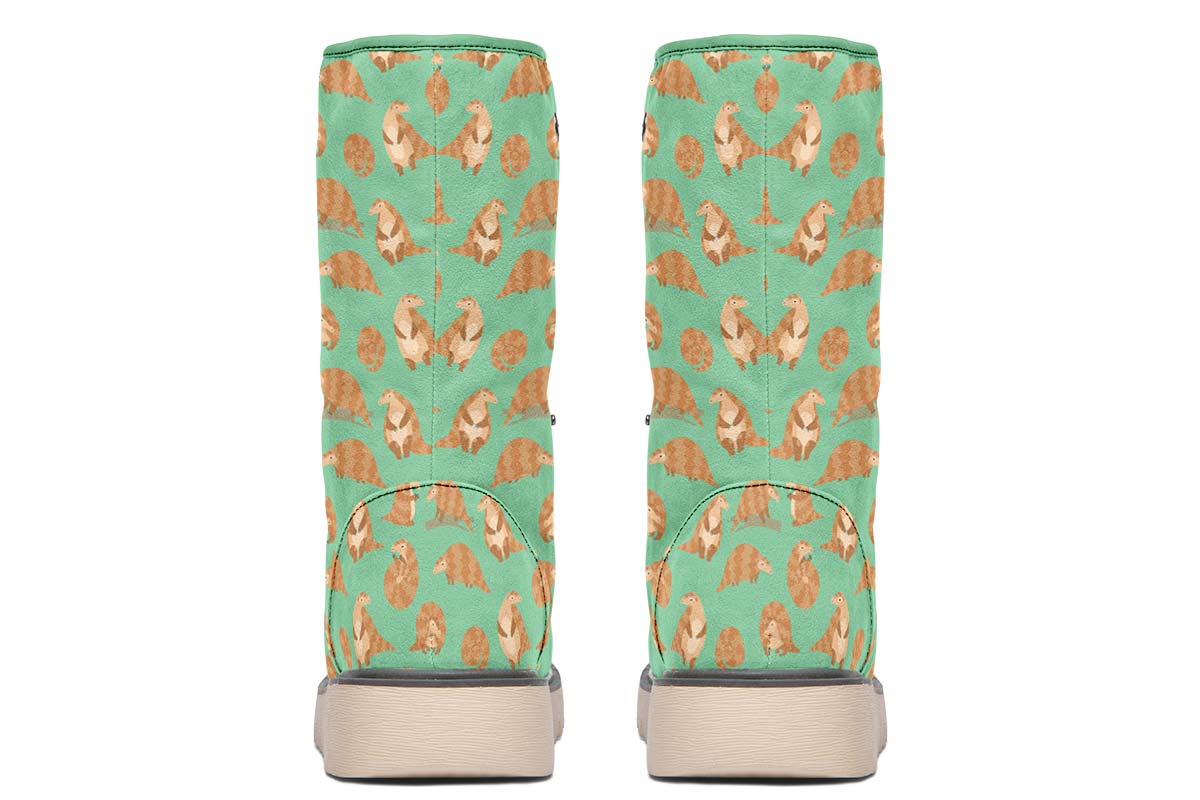 Cute Pangolin Pattern Polar Vibe Boots