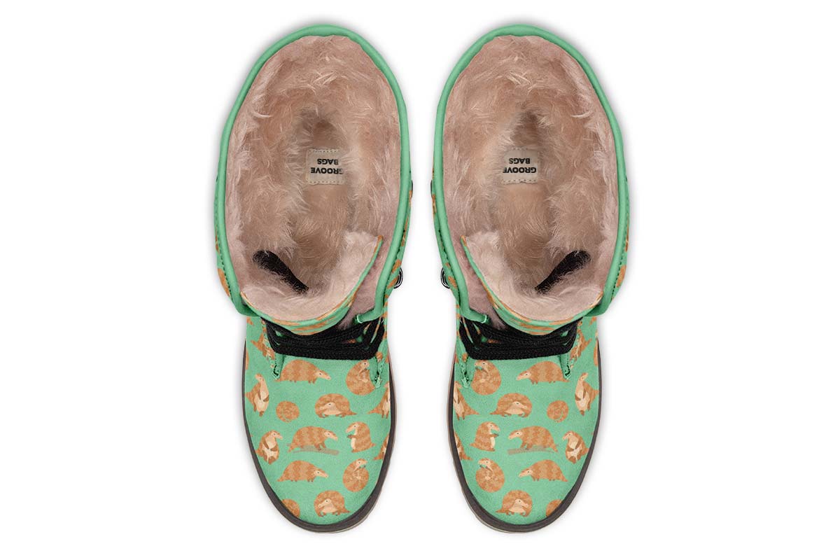 Cute Pangolin Pattern Polar Vibe Boots