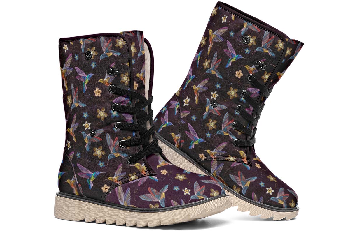 Embroidery Hummingbirds Polar Vibe Boots