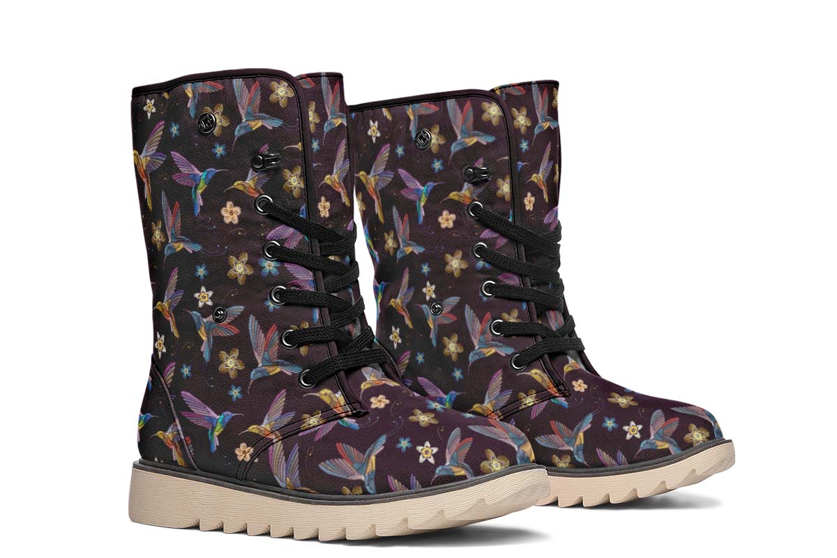 Embroidery Hummingbirds Polar Vibe Boots