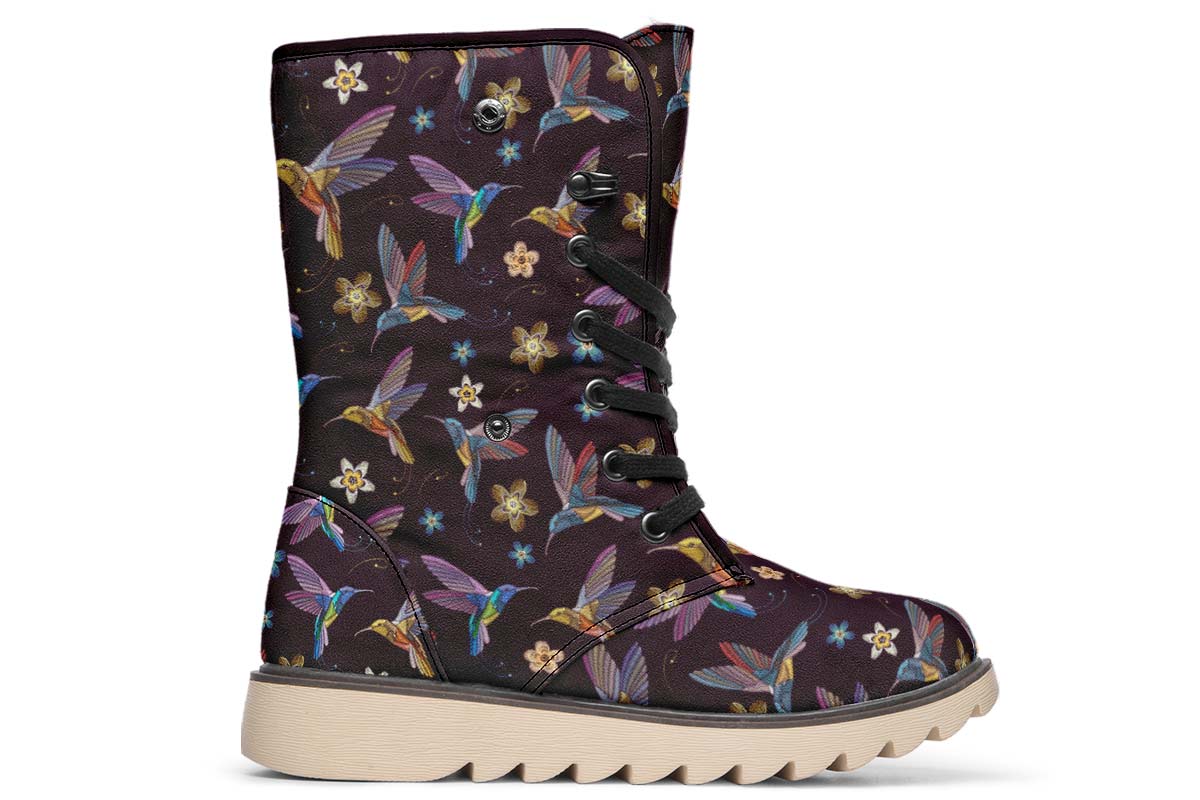 Embroidery Hummingbirds Polar Vibe Boots
