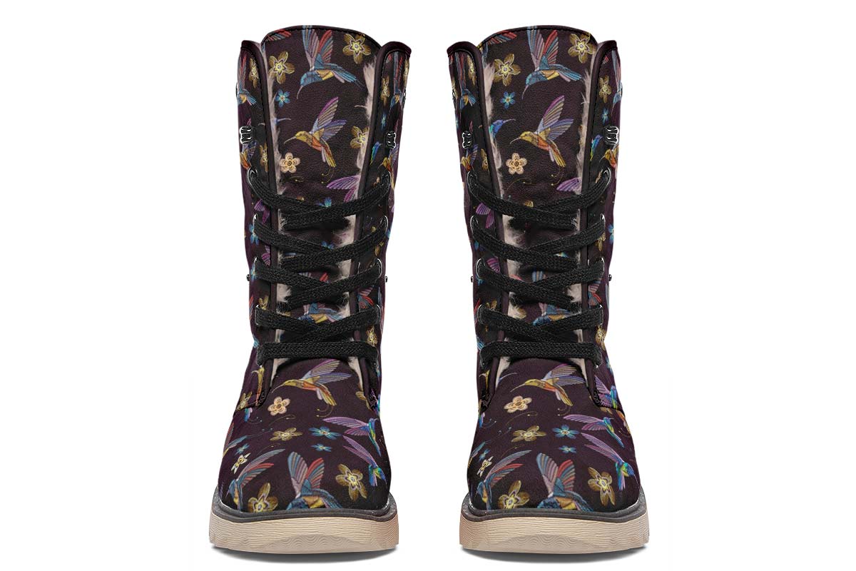 Embroidery Hummingbirds Polar Vibe Boots