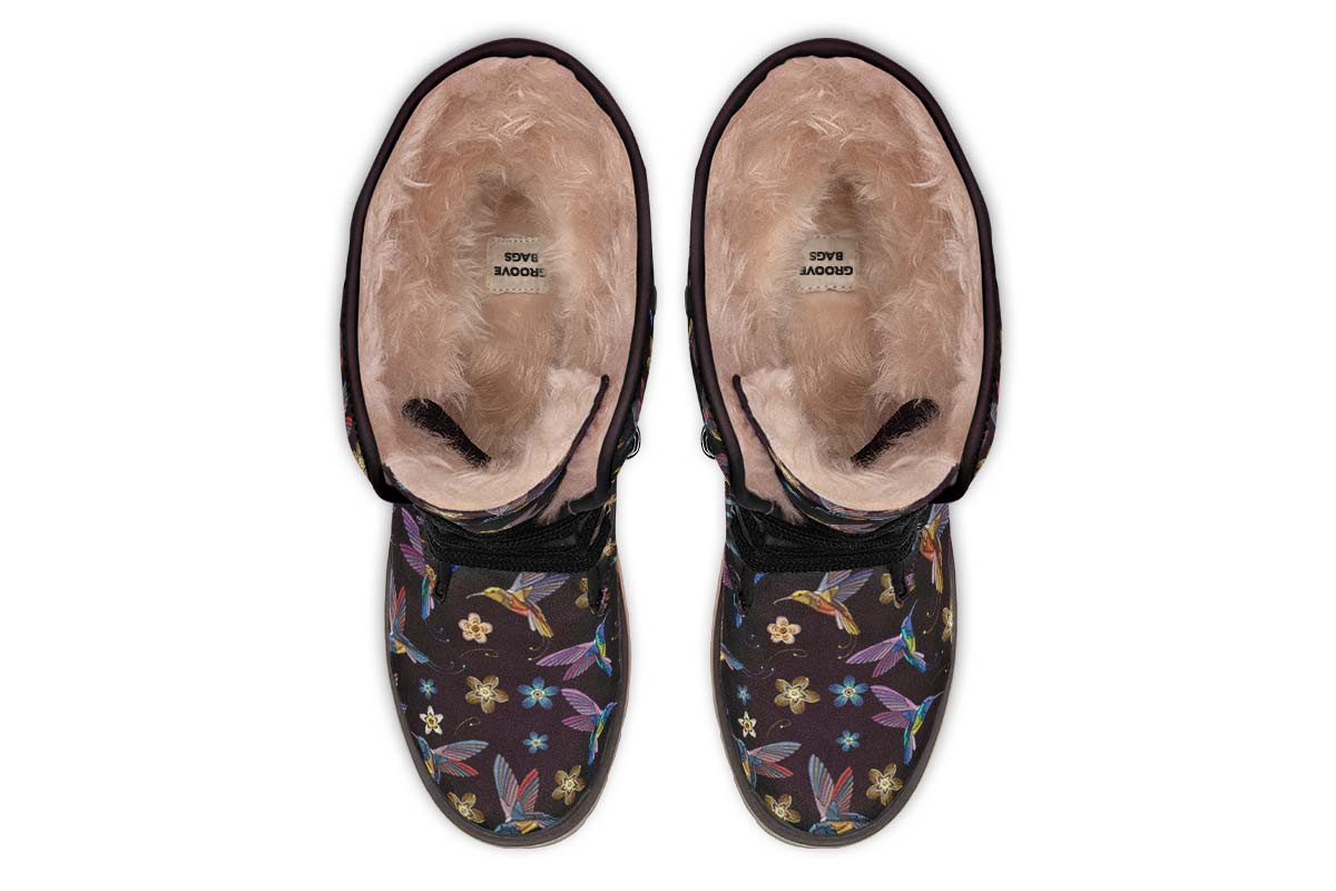 Embroidery Hummingbirds Polar Vibe Boots