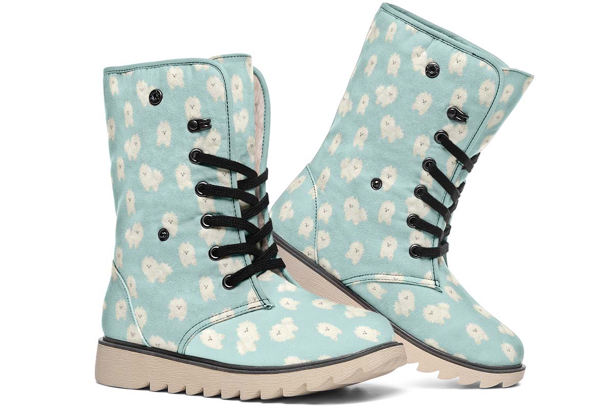 Fluffy American Eskimo Polar Vibe Boots