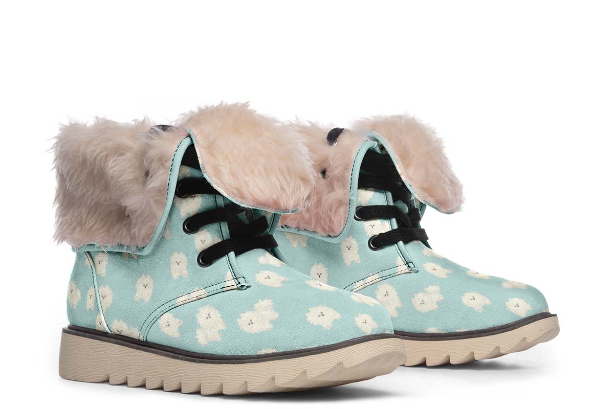 Fluffy American Eskimo Polar Vibe Boots