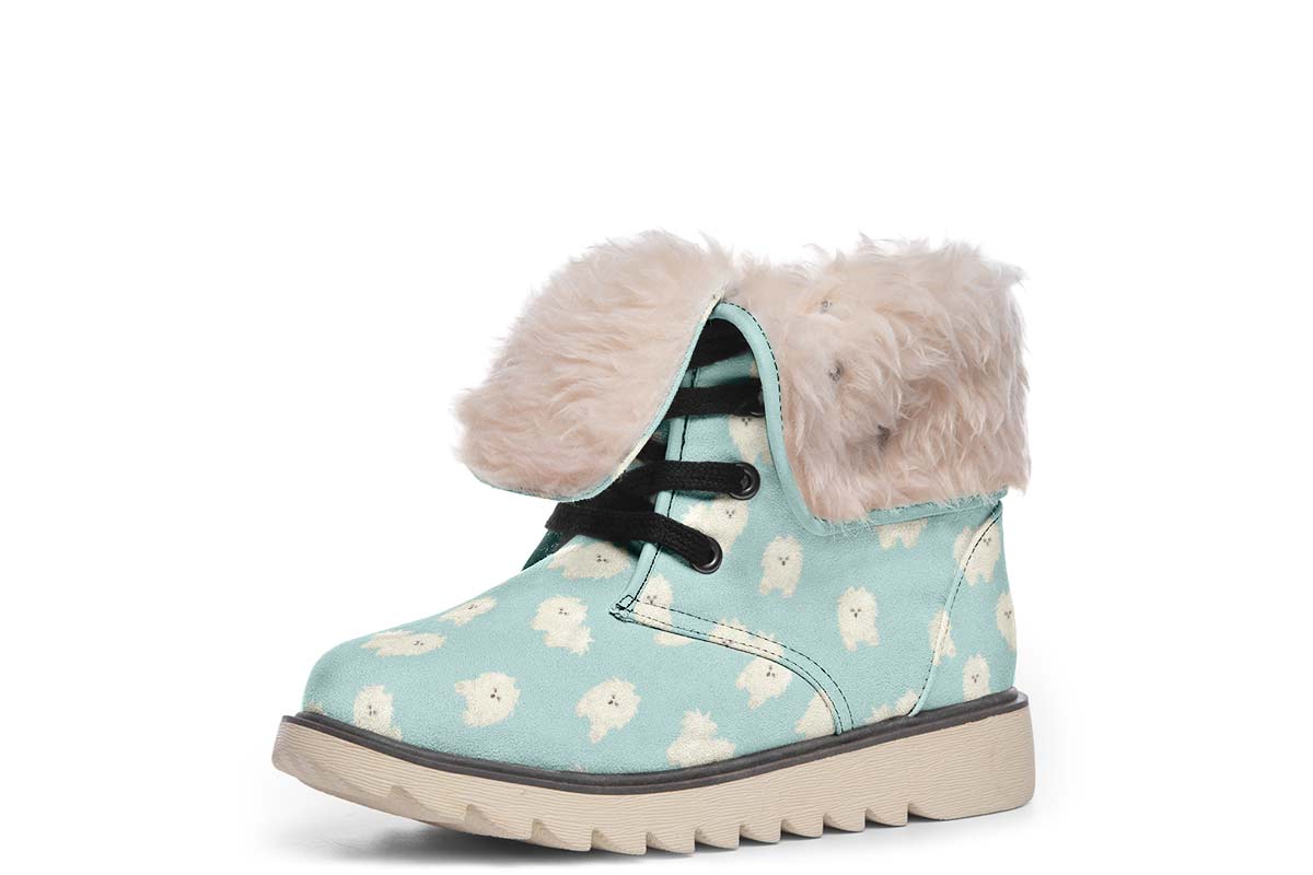Fluffy American Eskimo Polar Vibe Boots