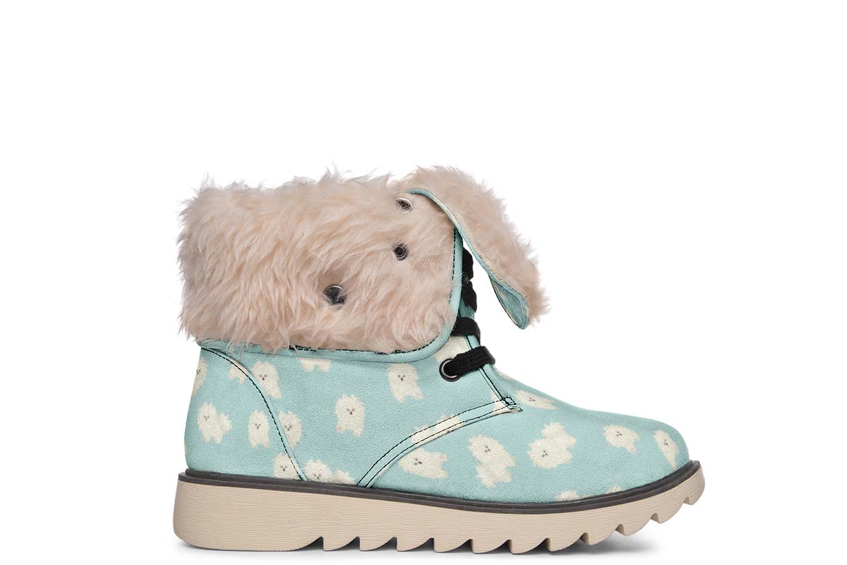 Fluffy American Eskimo Polar Vibe Boots