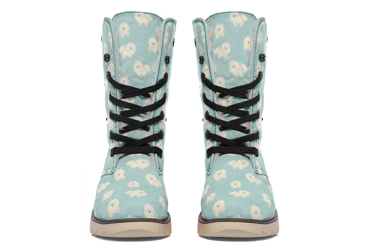 Fluffy American Eskimo Polar Vibe Boots