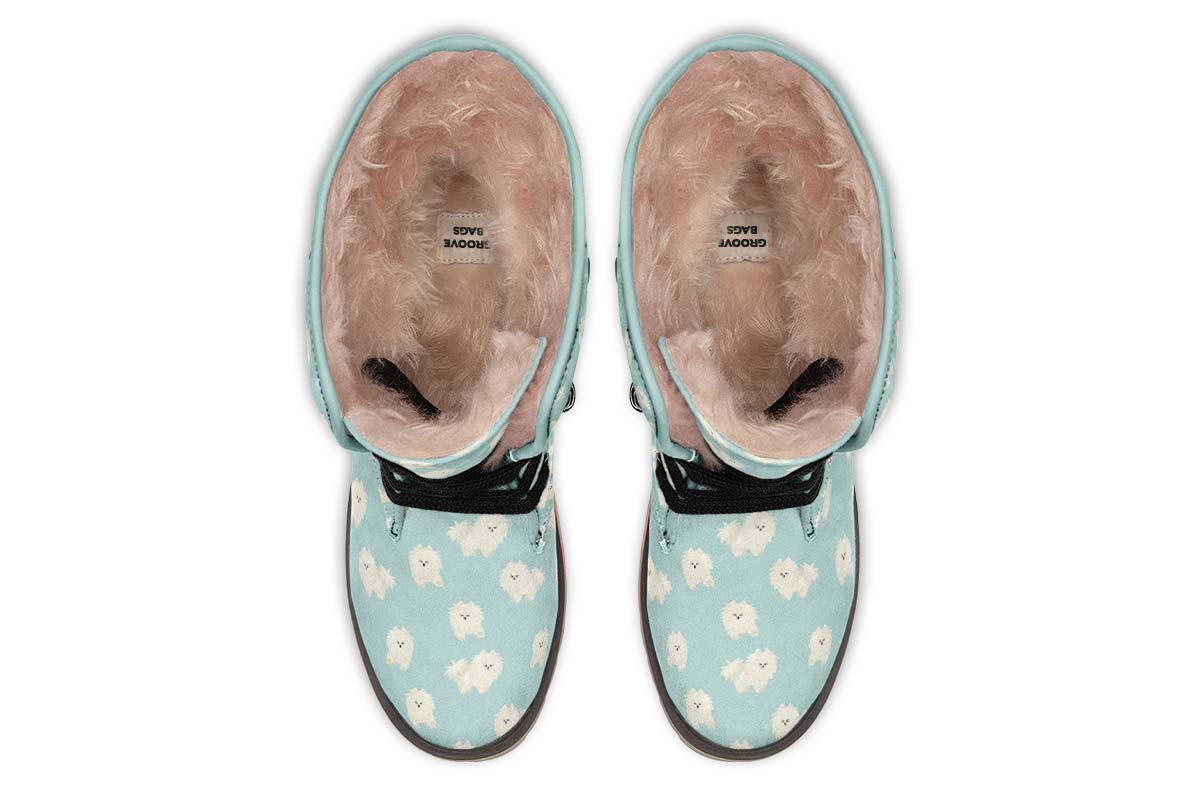 Fluffy American Eskimo Polar Vibe Boots
