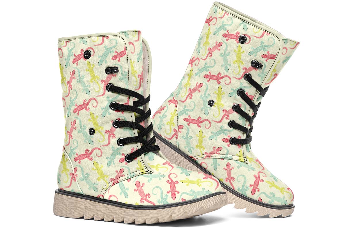 Lizard Pattern Polar Vibe Boots