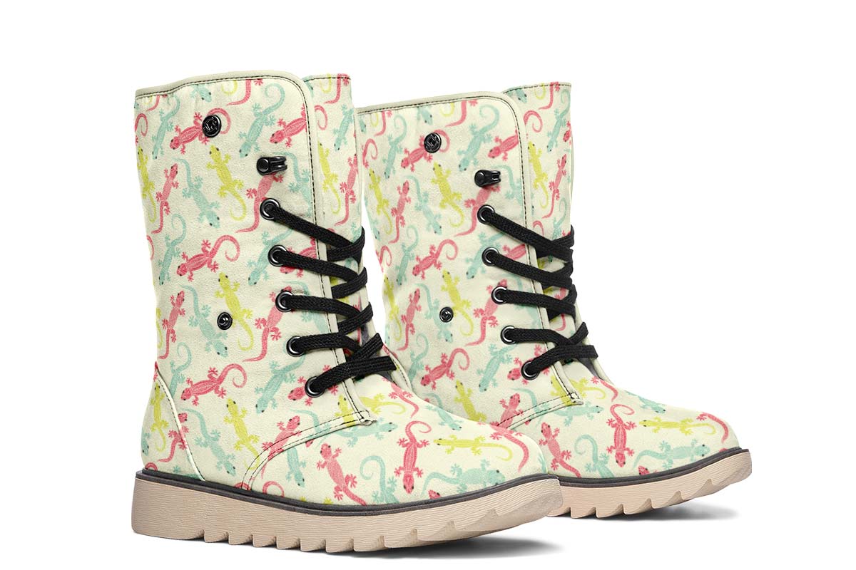 Lizard Pattern Polar Vibe Boots
