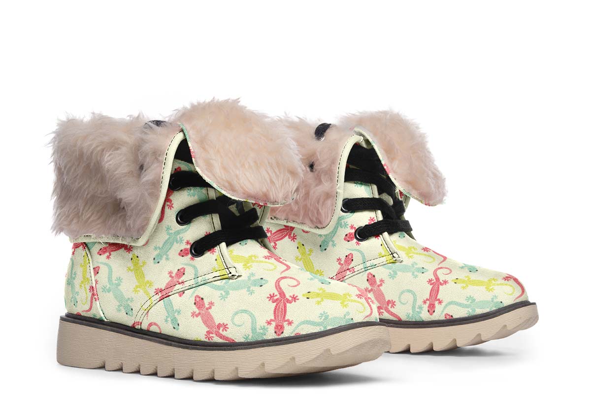 Lizard Pattern Polar Vibe Boots