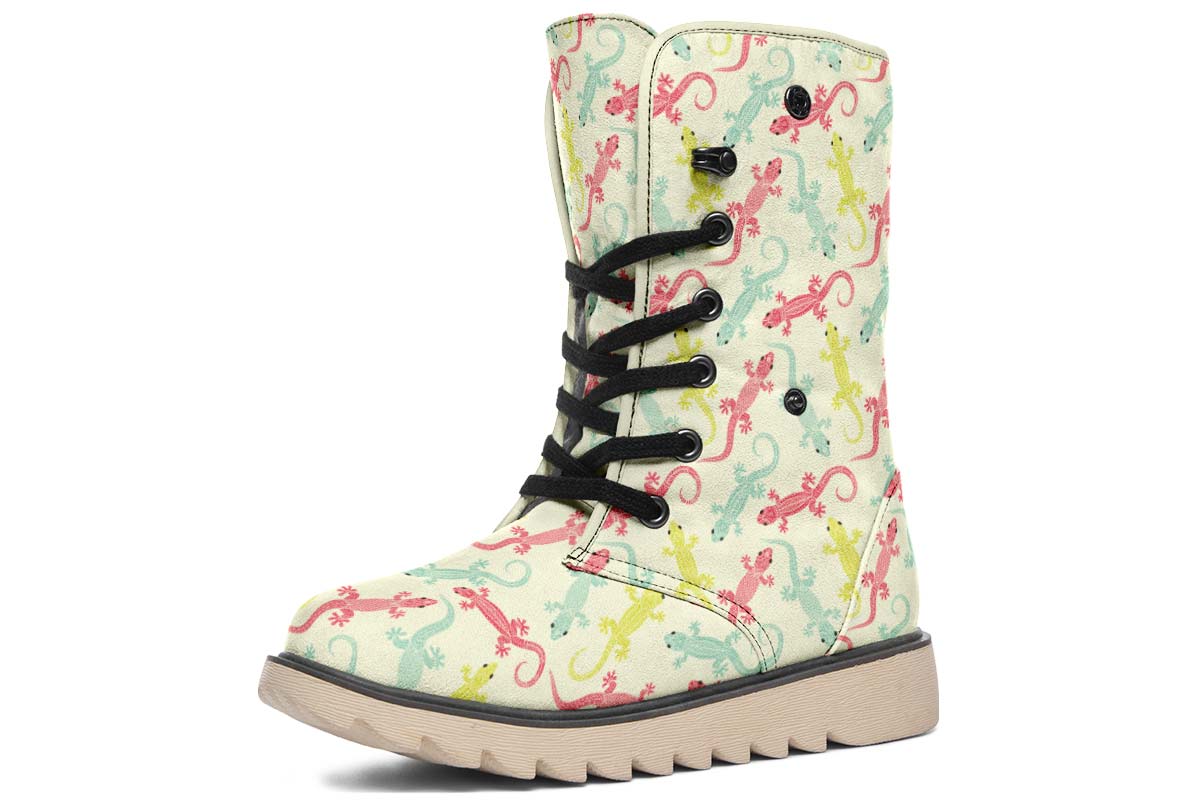 Lizard Pattern Polar Vibe Boots