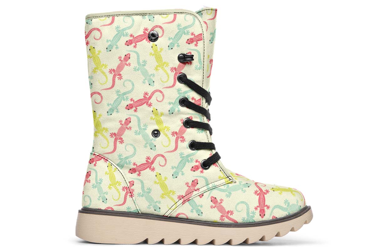 Lizard Pattern Polar Vibe Boots