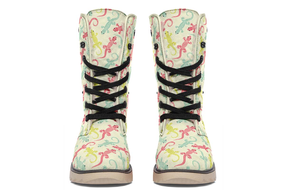 Lizard Pattern Polar Vibe Boots