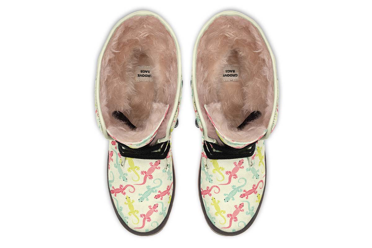 Lizard Pattern Polar Vibe Boots