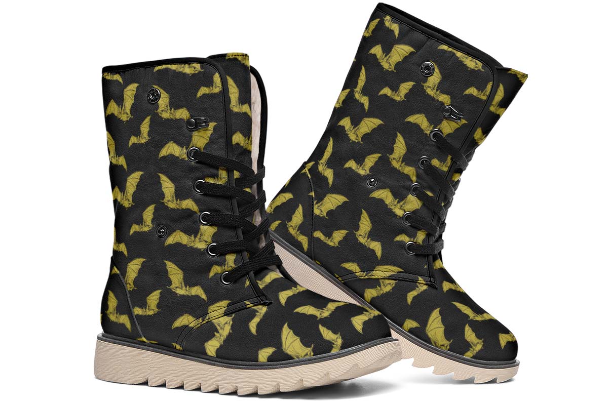 Vampire Bat Pattern Polar Vibe Boots
