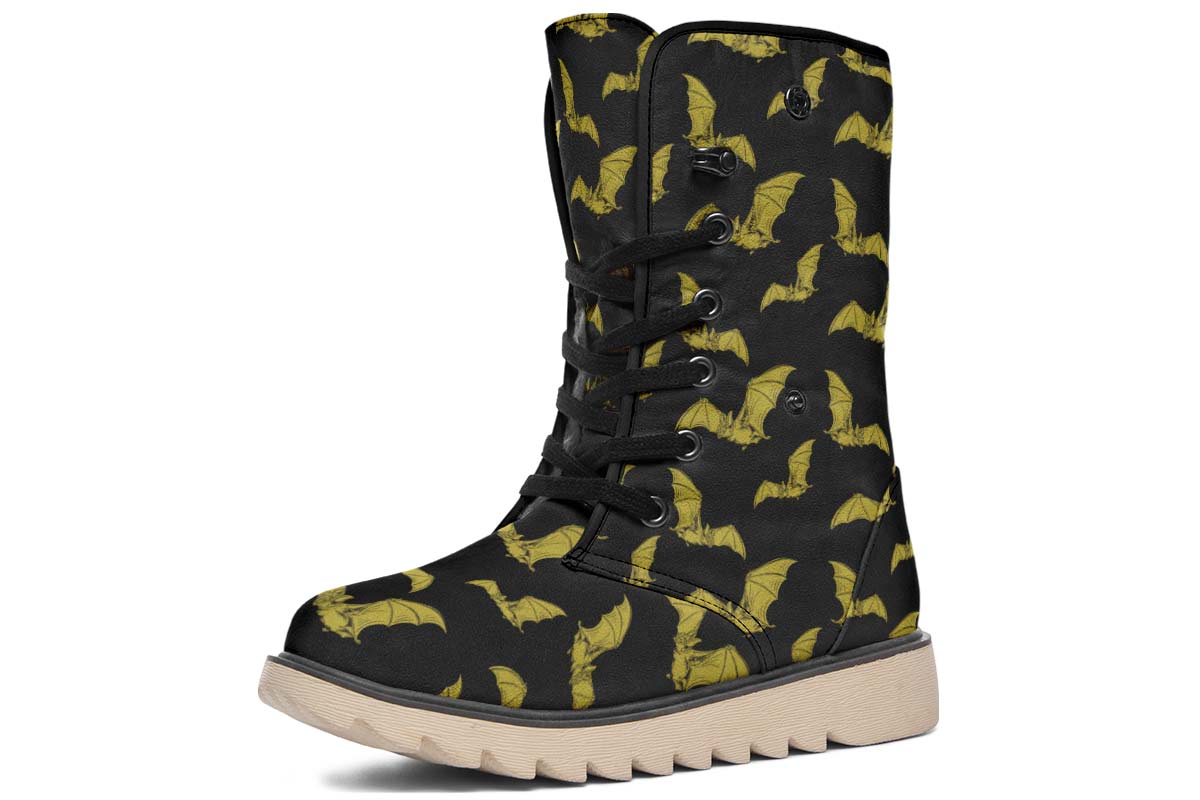 Vampire Bat Pattern Polar Vibe Boots