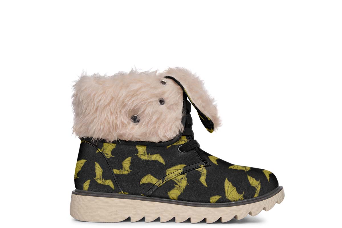 Vampire Bat Pattern Polar Vibe Boots