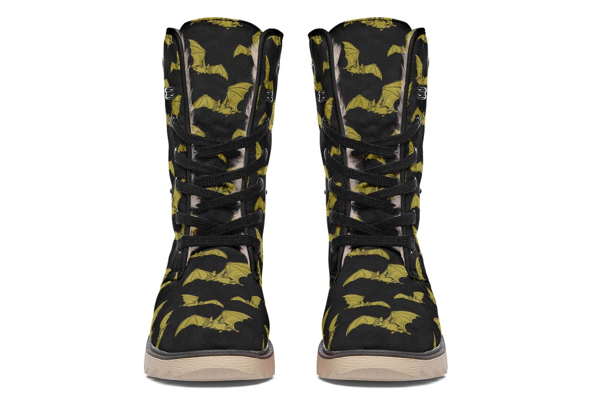 Vampire Bat Pattern Polar Vibe Boots
