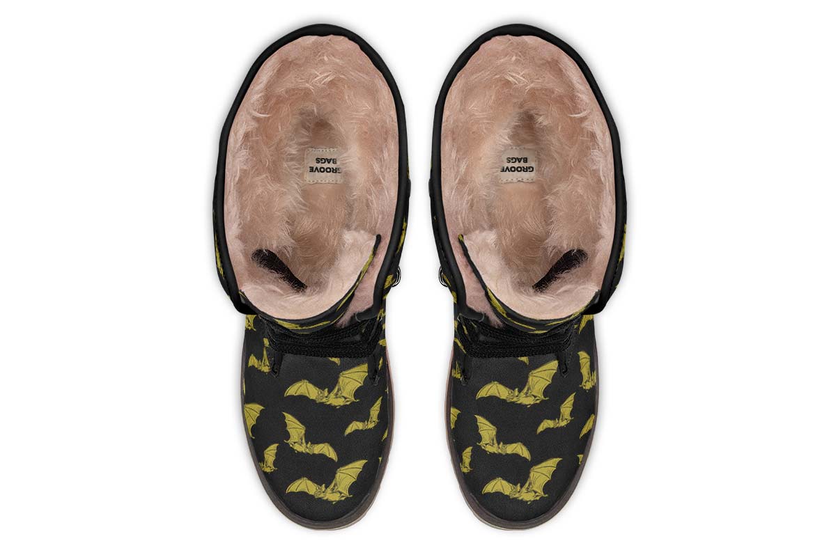 Vampire Bat Pattern Polar Vibe Boots
