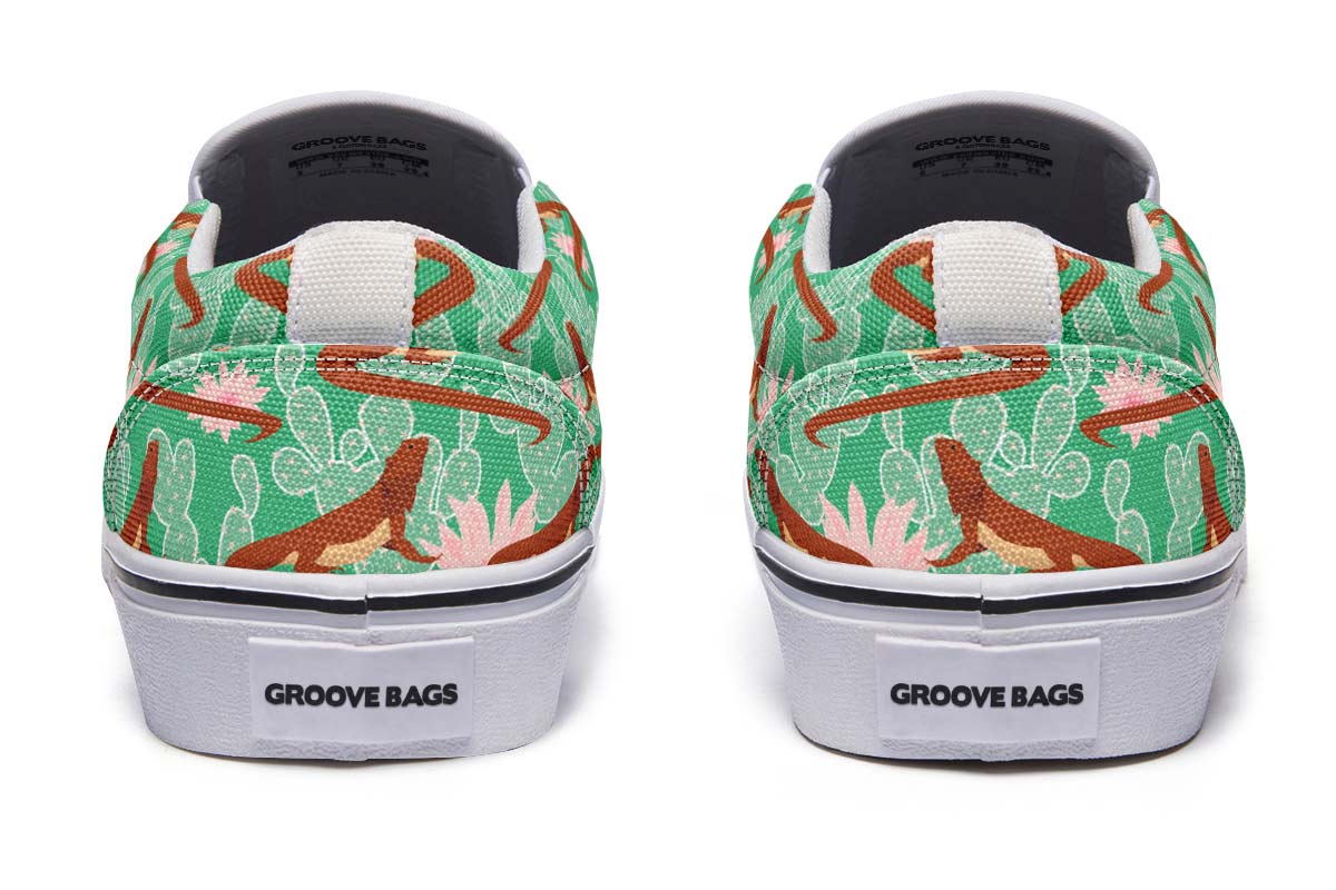 Bearded Dragon Pattern Slip-On Shoes