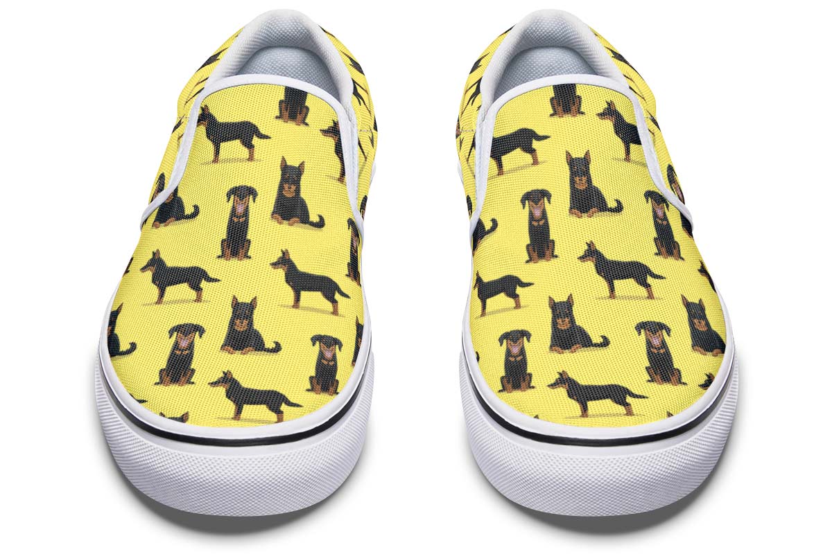 Beauceron Pattern Slip-On Shoes