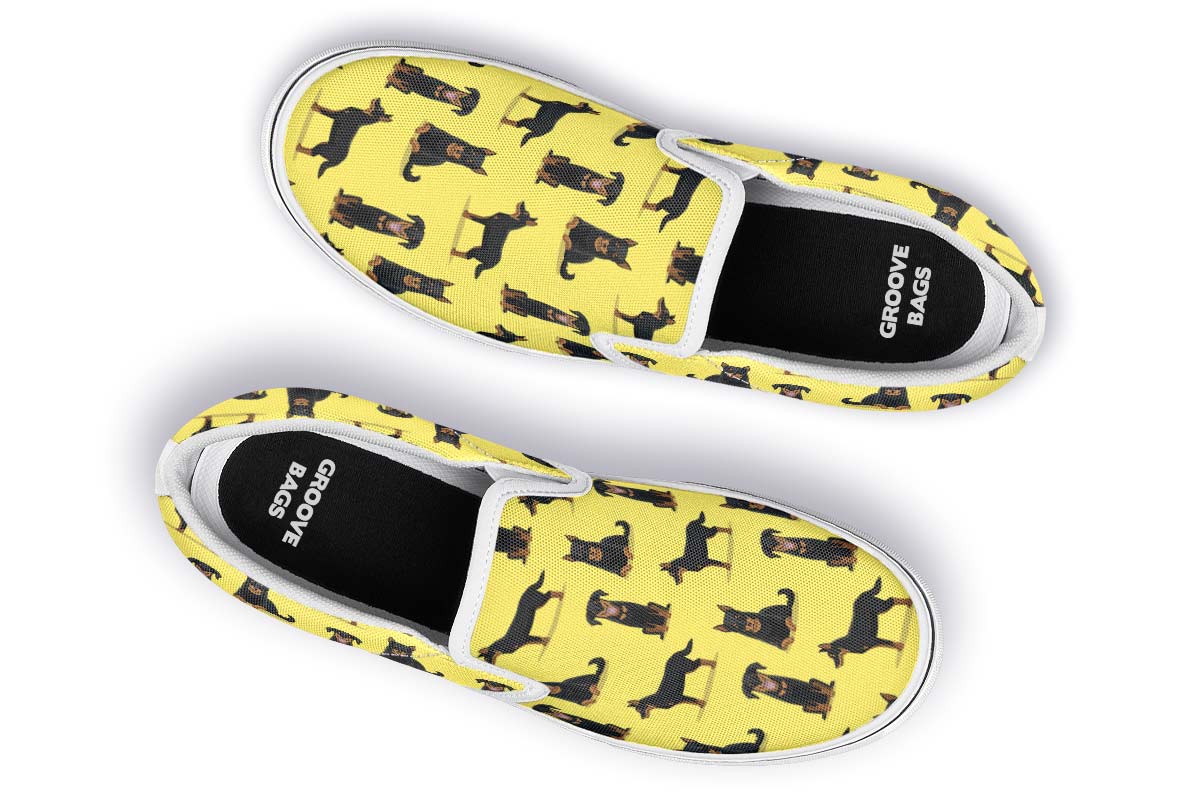 Beauceron Pattern Slip-On Shoes