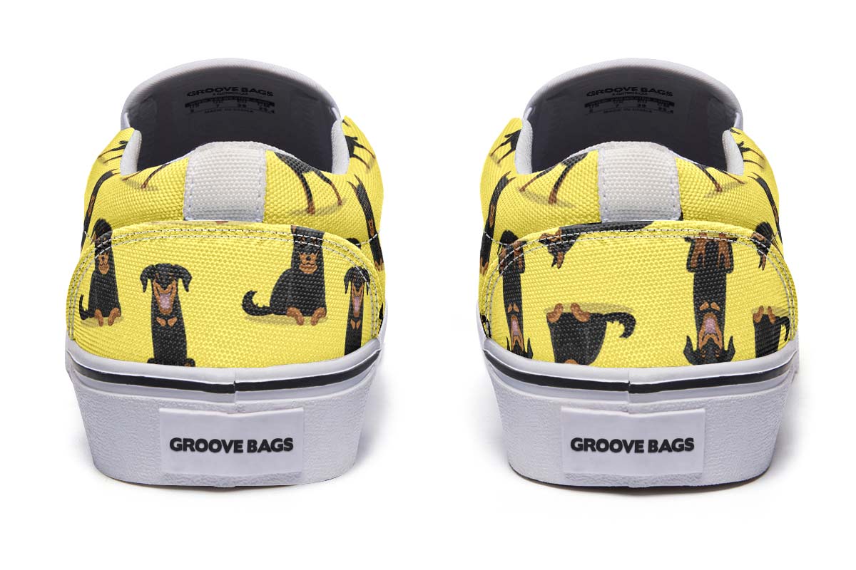 Beauceron Pattern Slip-On Shoes