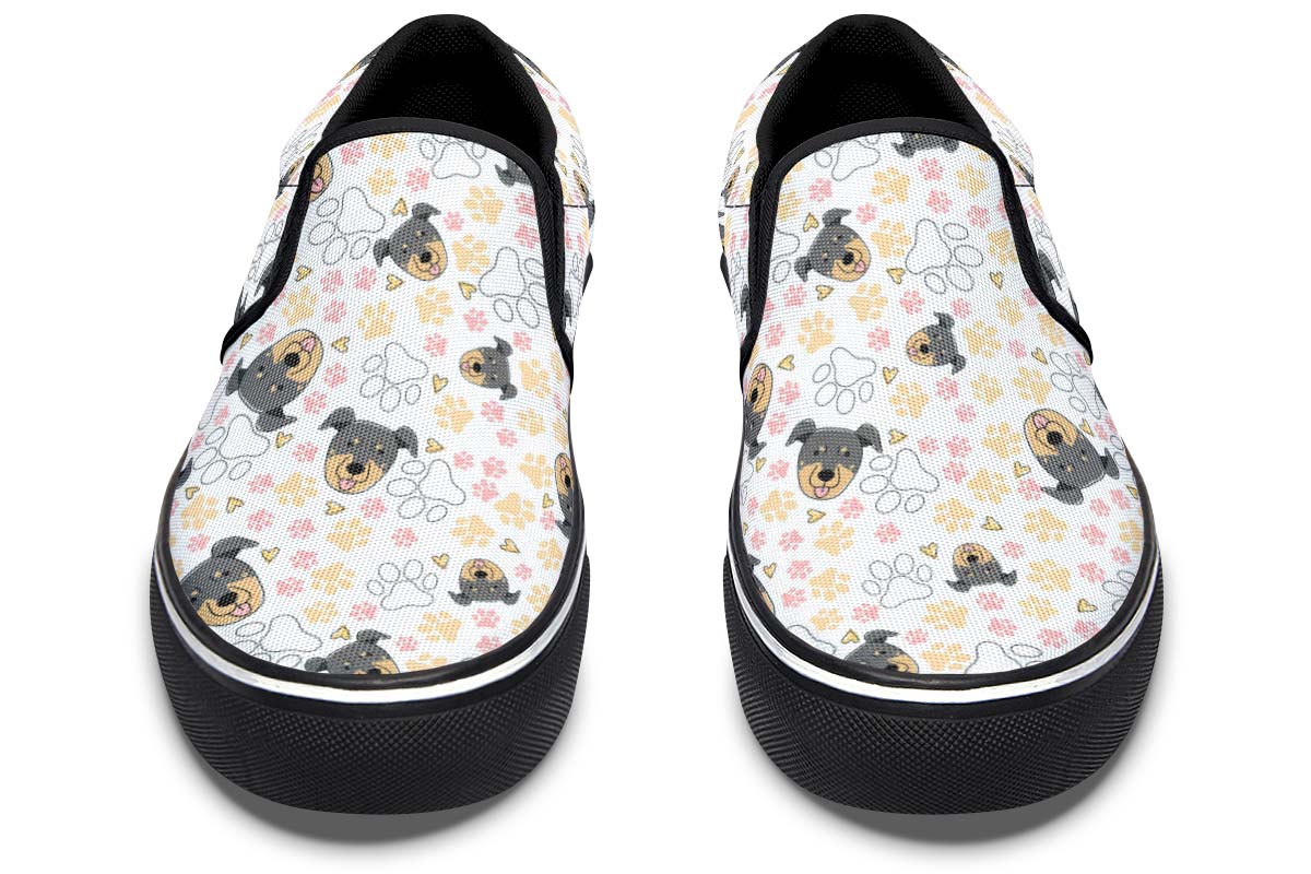 Beauceron Puppy Pattern Slip-On Shoes