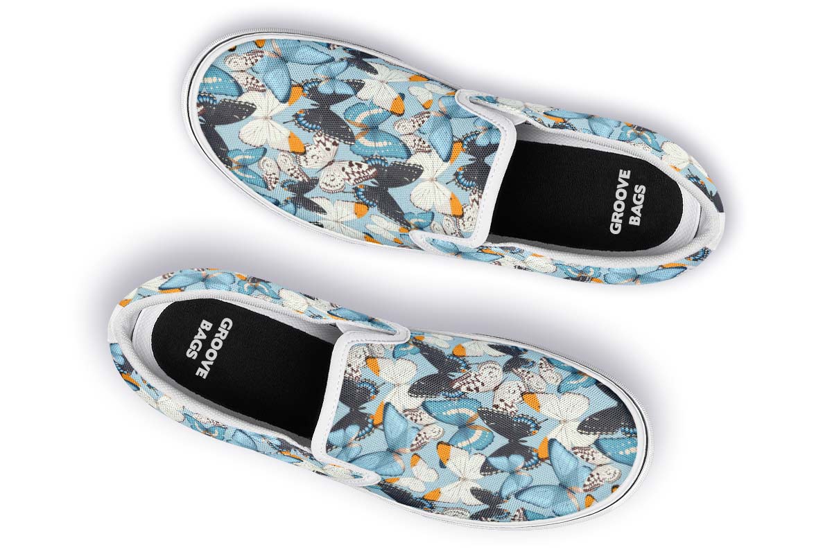 Beautiful Butterfly Pattern Slip-On Shoes