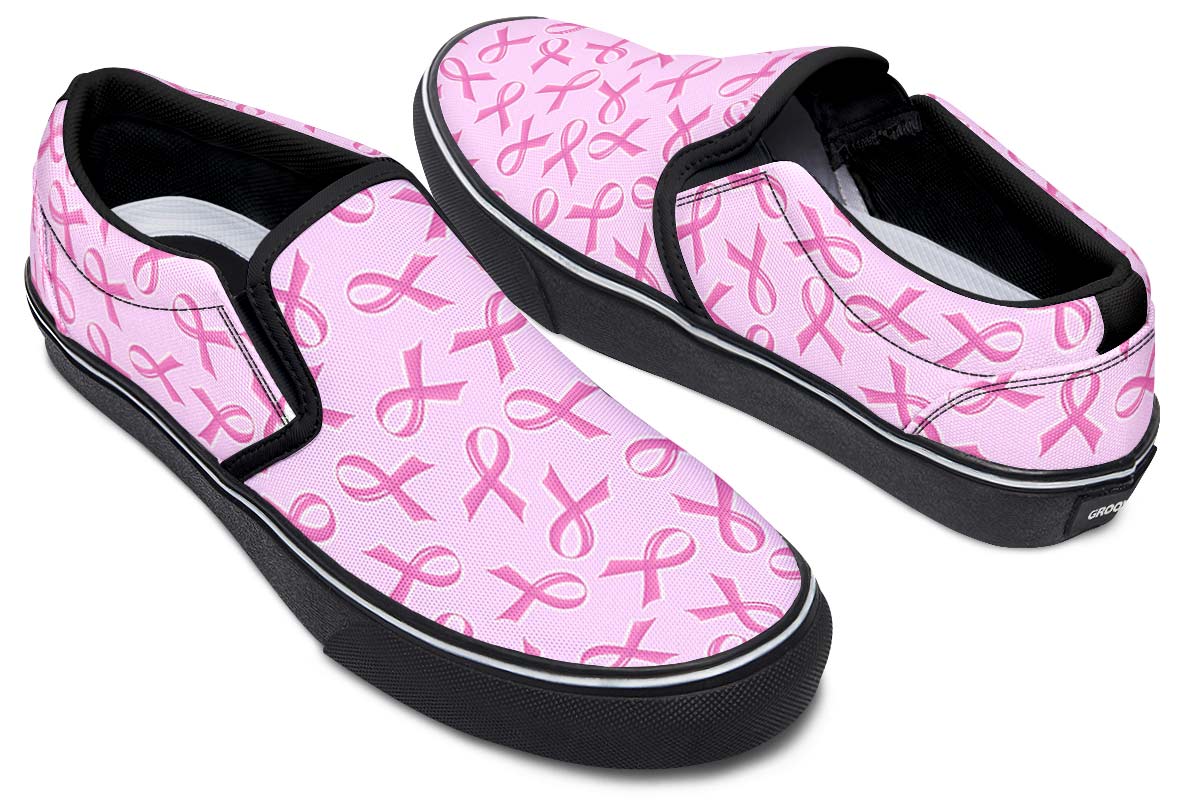 Breast Cancer Awareness Slip-On Shoes