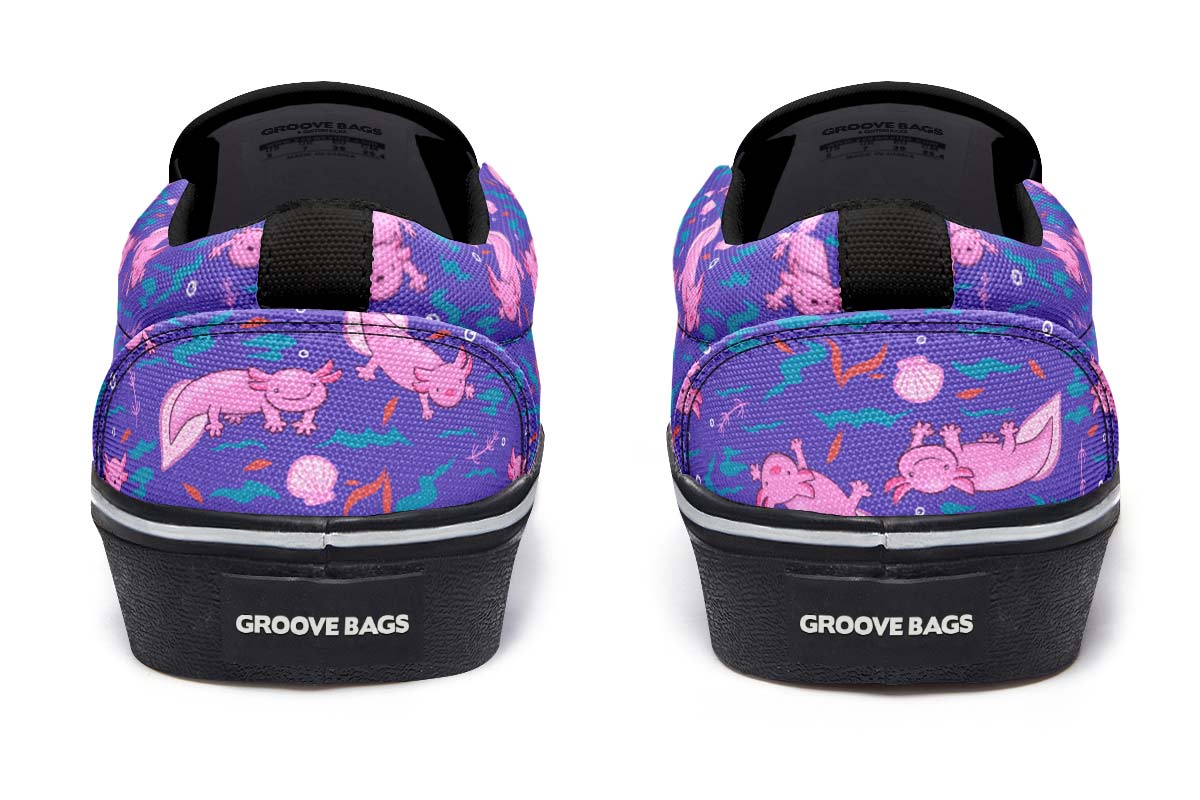 Cartoon Axolotl Slip-On Shoes
