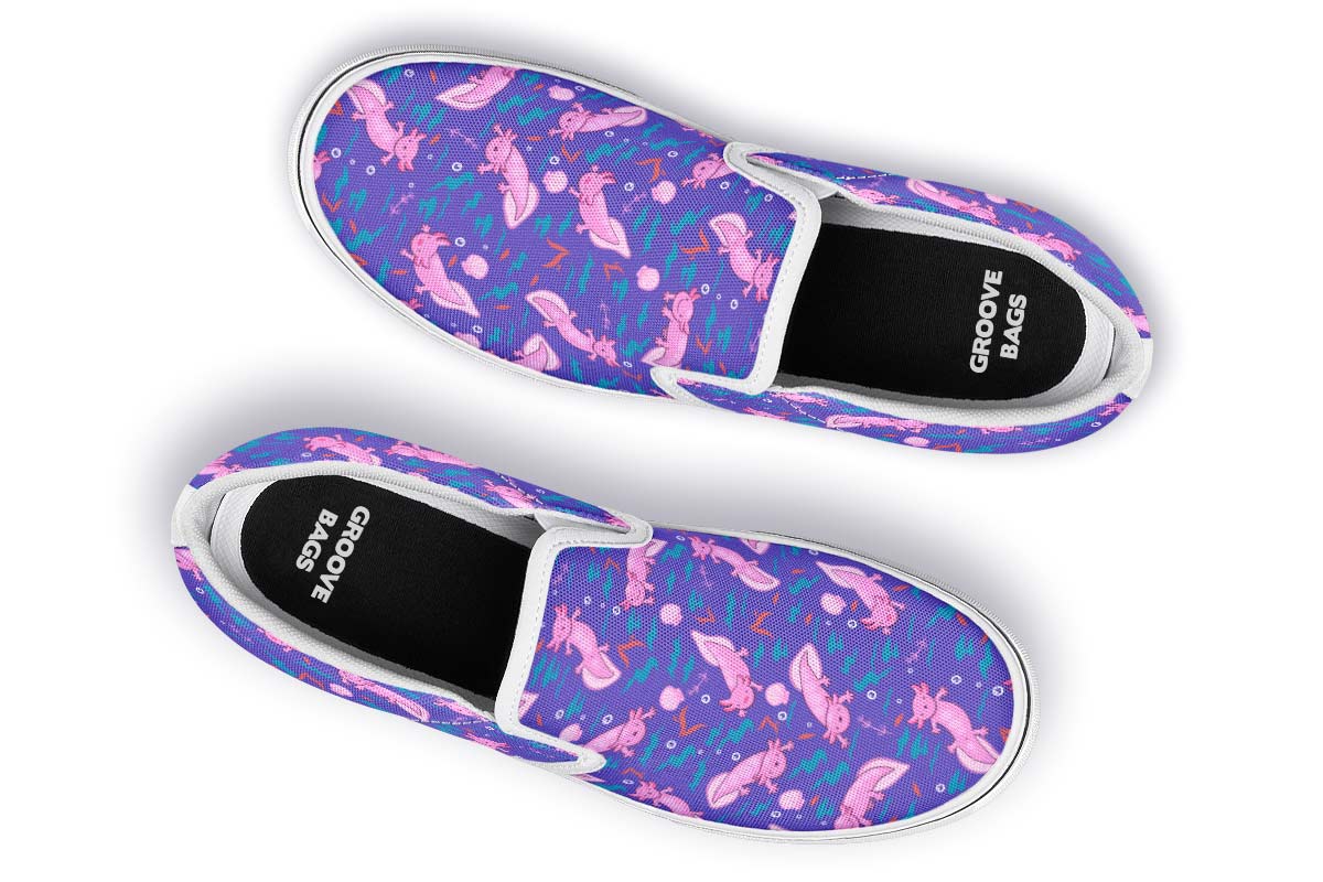 Cartoon Axolotl Slip-On Shoes
