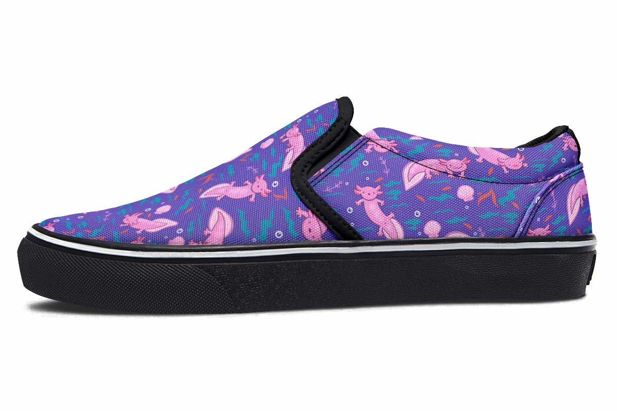 Cartoon Axolotl Slip-On Shoes