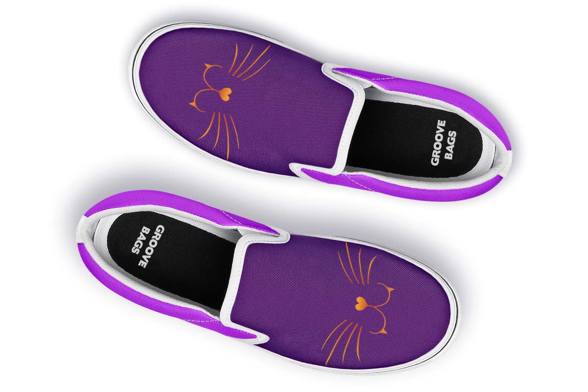 Cat Face Slip-On Shoes