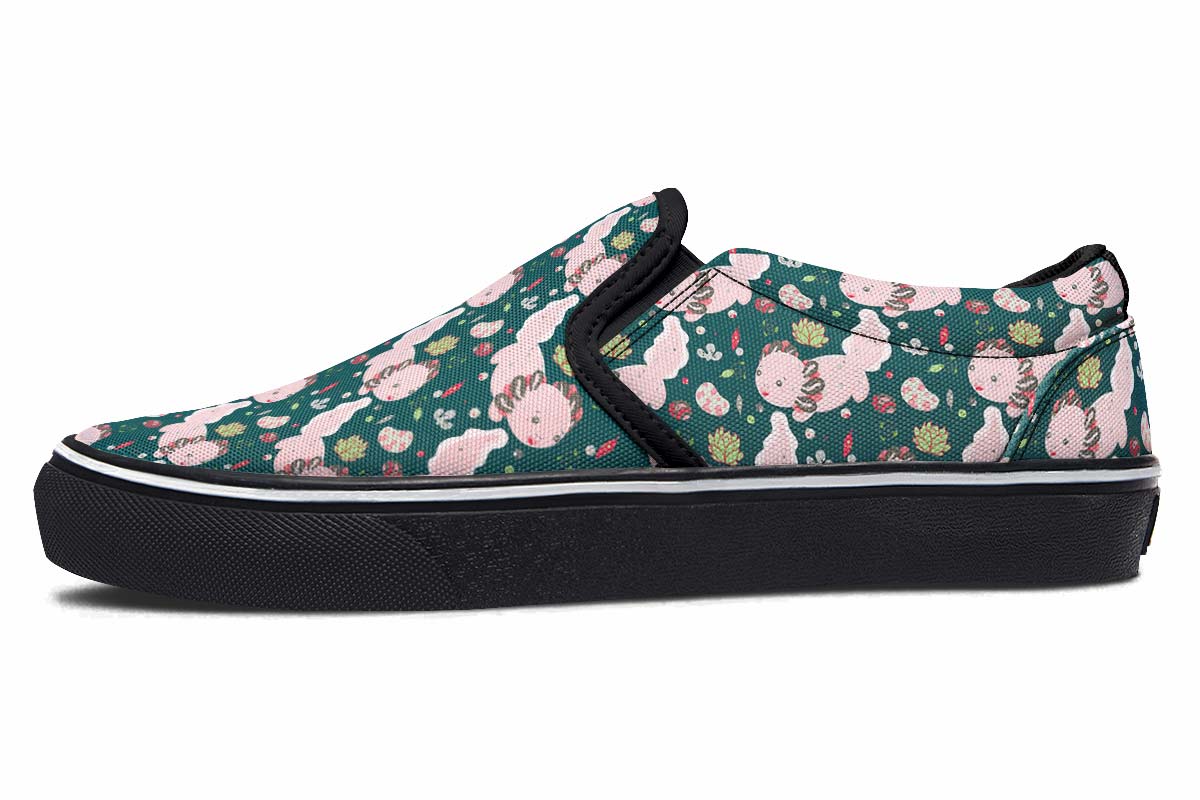 Cute Axolotl Pattern Slip-On Shoes