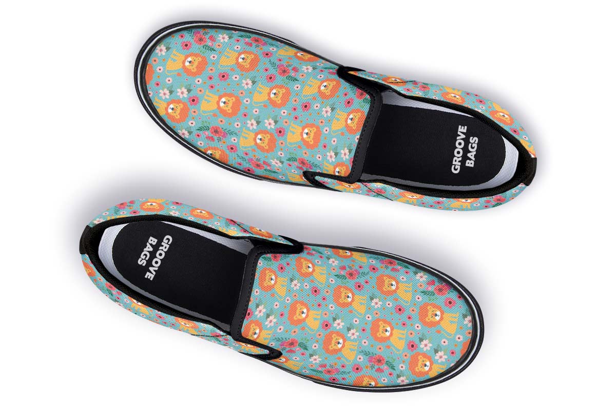 Cute Lion Pattern Slip-On Shoes