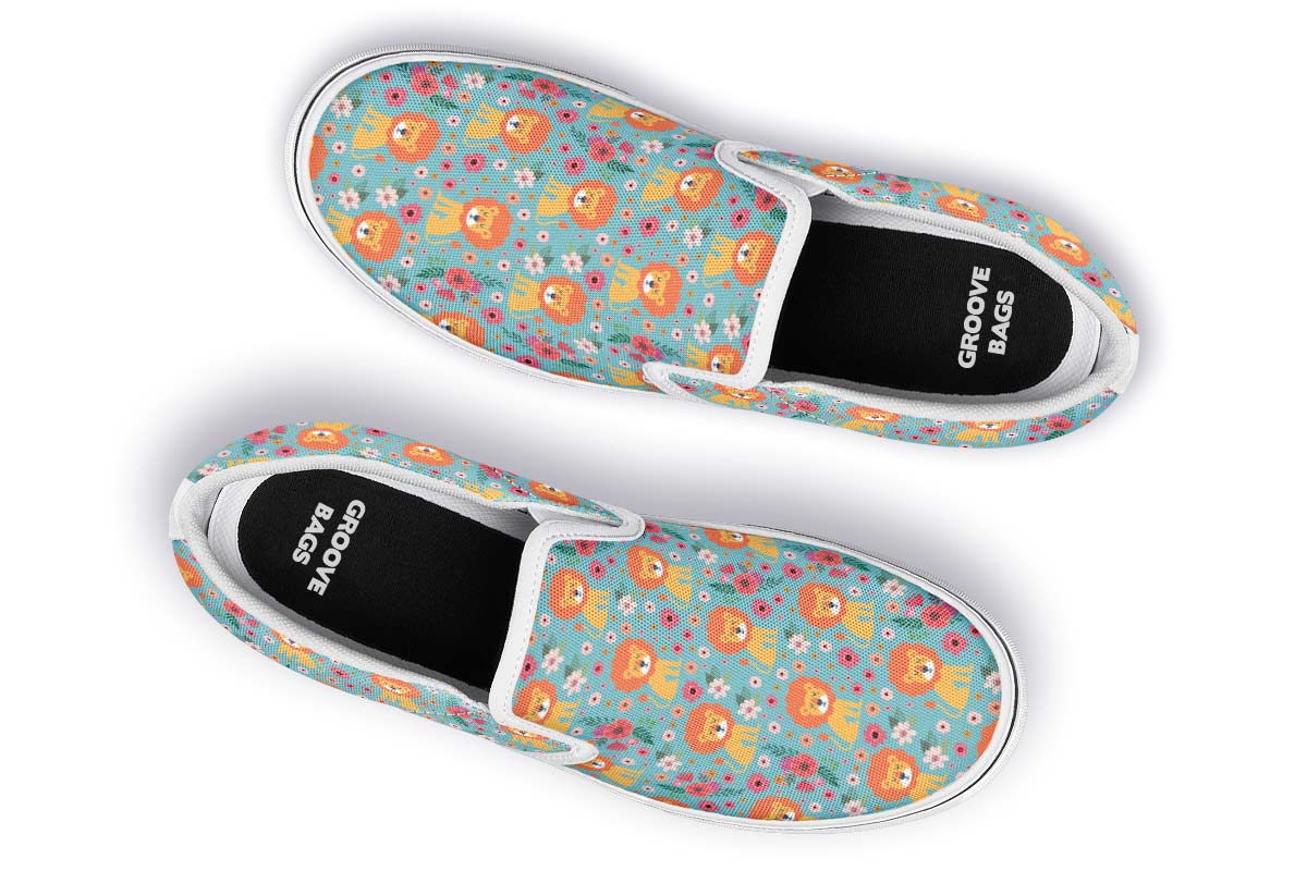 Cute Lion Pattern Slip-On Shoes