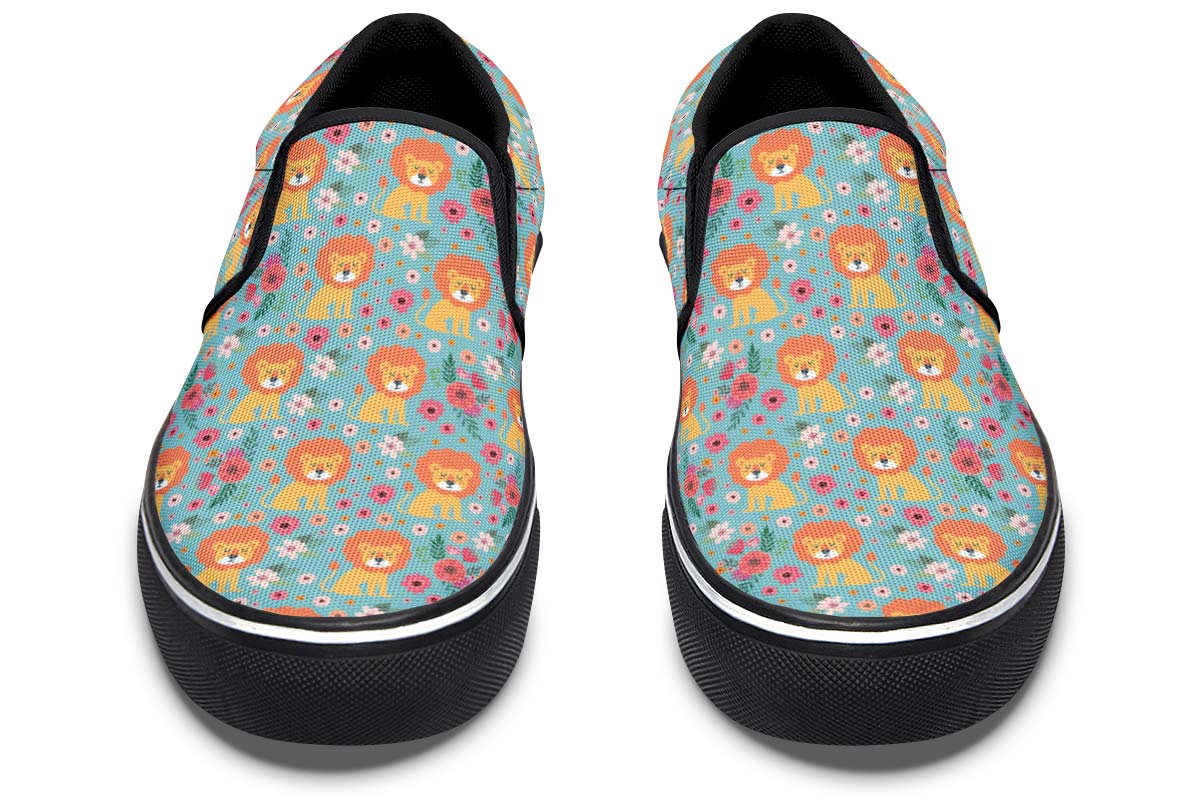 Cute Lion Pattern Slip-On Shoes