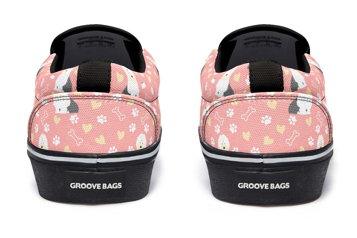Cute Old English Sheepdog Slip-On Shoes