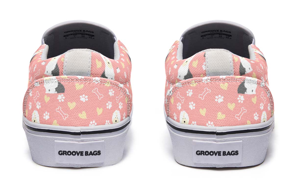 Cute Old English Sheepdog Slip-On Shoes